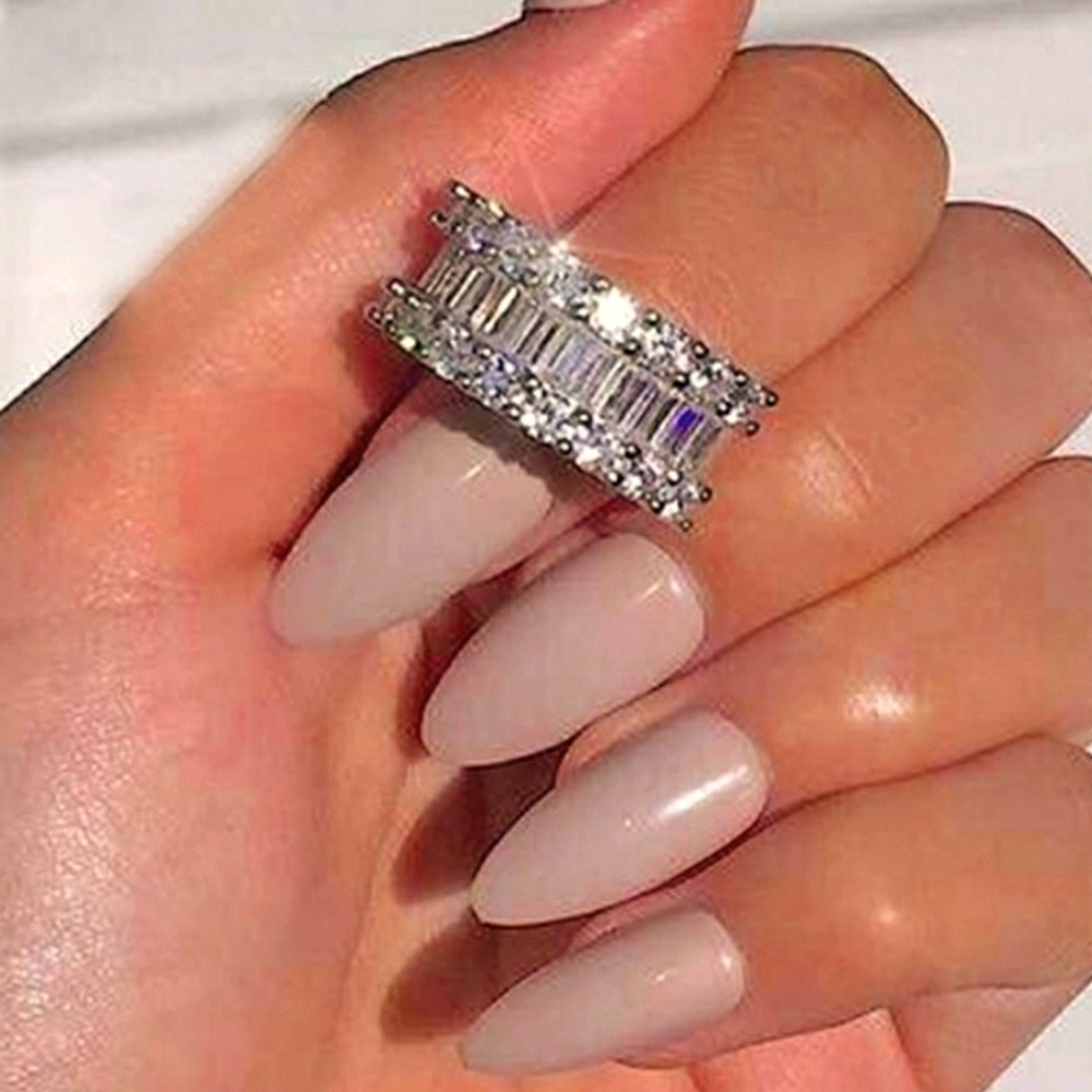 New White Sapphire Diamond Band